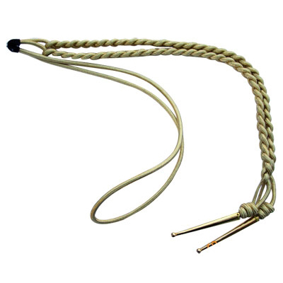 Dual-Tip Silver Bullion Aiguillette